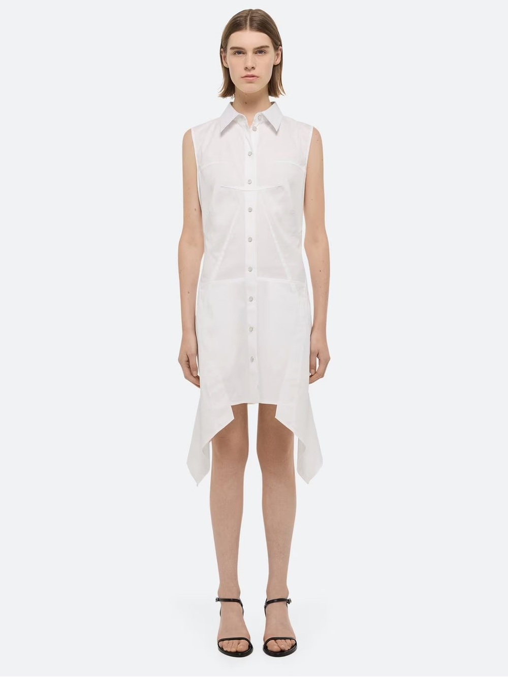Helmut Lang BUSTIER SHIRT DRESS - White